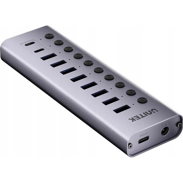 HUB USB Unitek Unitek Hub USB C/USB A 10w1 5Gbps z włącznikami portów