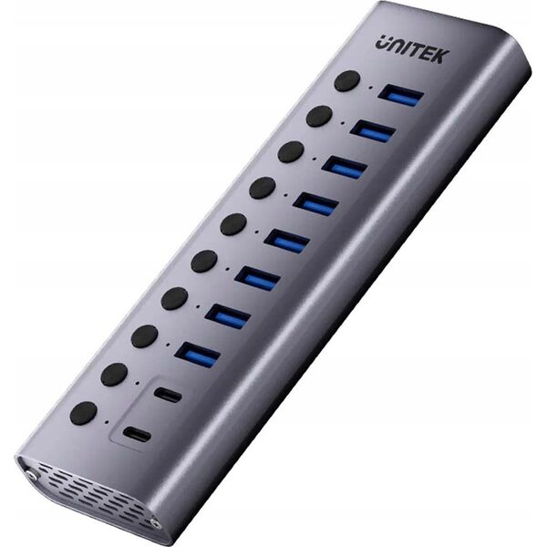 HUB USB Unitek Unitek Hub USB C/USB A 10w1 5Gbps z włącznikami portów
