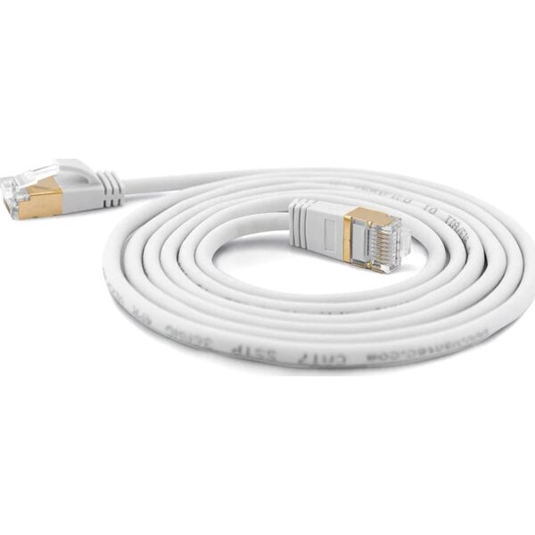 Wantec Wantec wW Patch CableCat.7 RohCable extra thin (plug CAT6A) SSTP white 0,25m (7115)