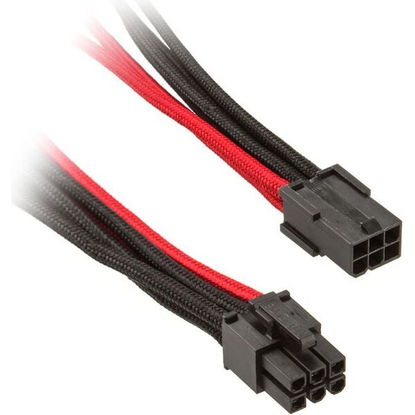 SilverStone PCIe 6-pin - PCIe 6-pin, 0.25m, Czarno-czerwony (SST-PP07-IDE6BR)