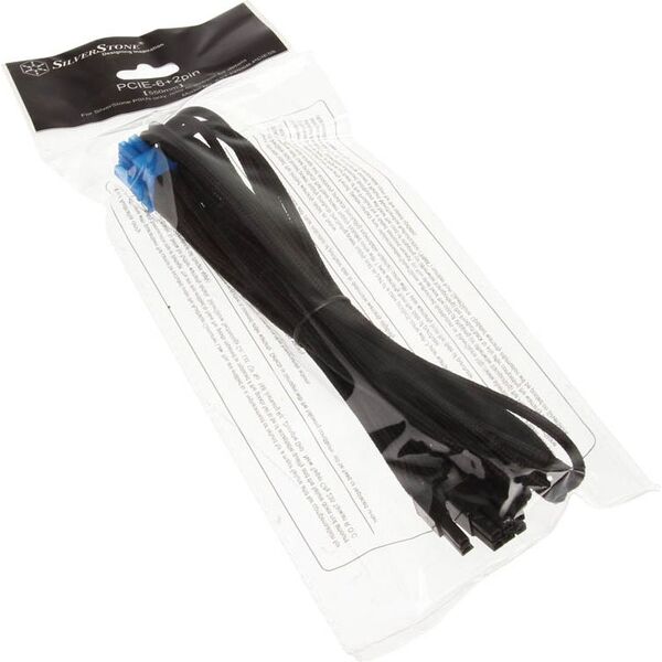 SilverStone PCIe 8-pin - PCIe 8-pin, 0.55m, Czarny (SST-PP06B-PCIE55)