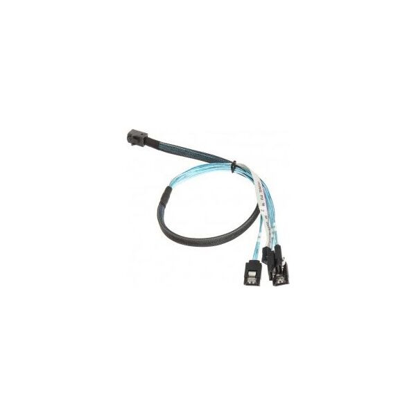 SilverStone SFF 8643 - SATA x4, 0.5m, Niebieski (SST-CPS05)