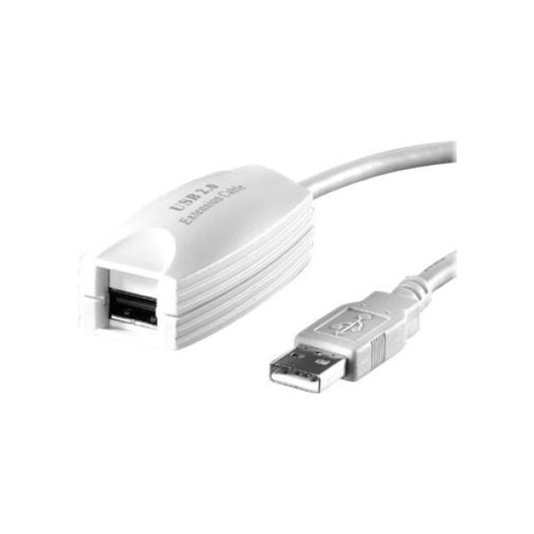 Kabel USB Secomp USB-A - 5 m Biały (12.99.1100)