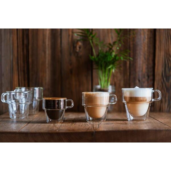 Vialli Design Szklanki termiczne z podwójną ścianką 6szt. 150ml 280ml 350ml Senso