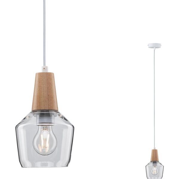 Lampa wisząca Paulmann Neordic Ylvie Lampa wisząca max. 1x20W E27 230V Szkło/Drewno