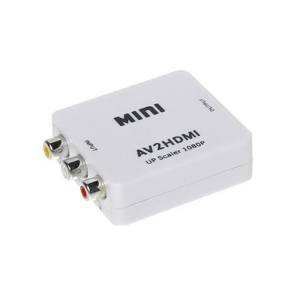 Adapter AV RCA (Cinch) x3 - HDMI biały (AV/HDMI)
