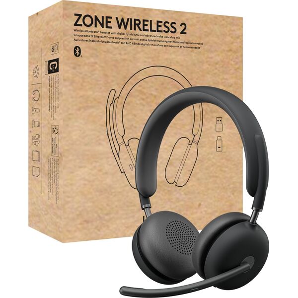 Słuchawki Logitech HEADSET ZONE WIRELESS 2 UC