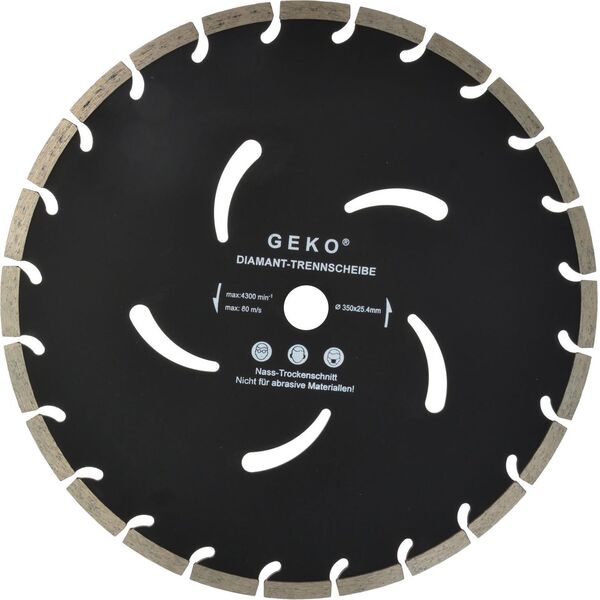 Geko tarcza diamentowa czarna 350x10x25,4mm (G00297)