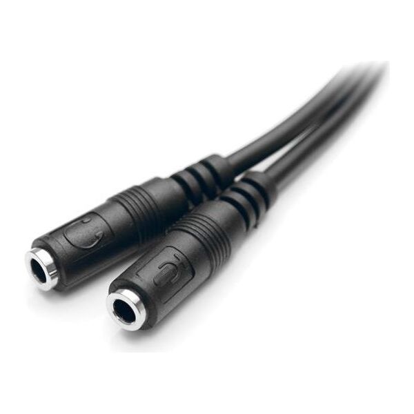 Kabel StarTech Jack 3.5mm - Jack 3.5mm x2 0.2m czarny (MUYHSMFF)
