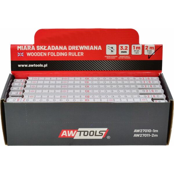 AWTools AWTOOLS MIARA SKŁADANA DREWNIANA 1m AW27010