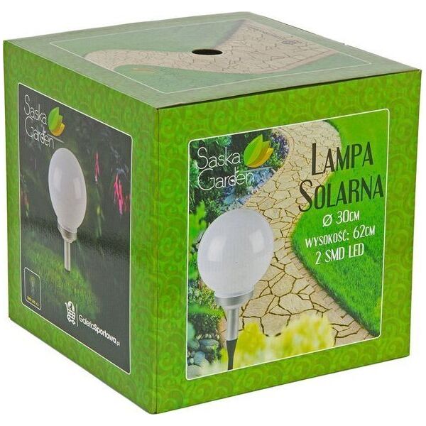 Saska Garden Lampa solarna kula mleczna universal