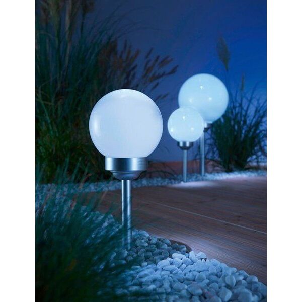 Saska Garden Lampa solarna kula mleczna universal