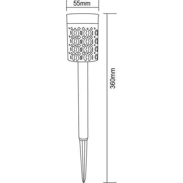 Saska Garden Lampa solarna pochodnia efekt ogień płomień 5.5x36cm 6 led
