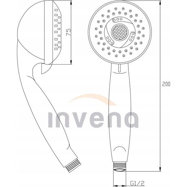 Σετ ντους Invena ISSA 3 SHOWER HANDS FUNKCYNA CHROME IN BLISTER - AS-23-001-N 1779886 5907798754090