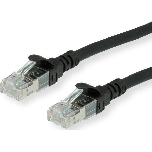 Roline ROLINE - Patch- Cable - RJ- 45 (M) έως RJ- 45 (M) - 20 m - UTP - CAT 6a - χωρίς αλογόνο, διαμορφωμένο, στραγγισμένο - μαύρο (21.15.2759) 5272414 7611990138944
