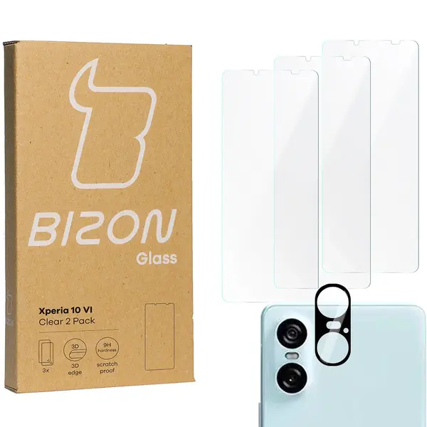 Bizon Clear 3x screen glass + camera glass Sony Xperia 10 VI