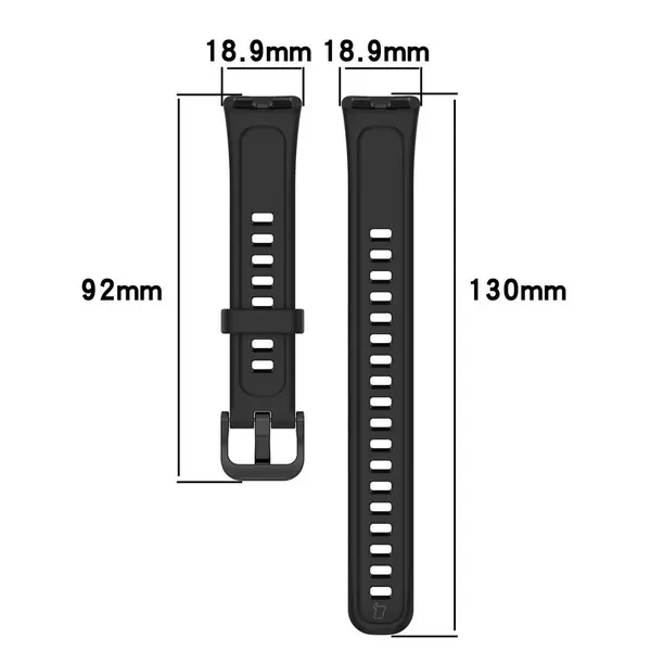 Bizon Strap Watch Silicone Huawei Band 9 / Band 8 black