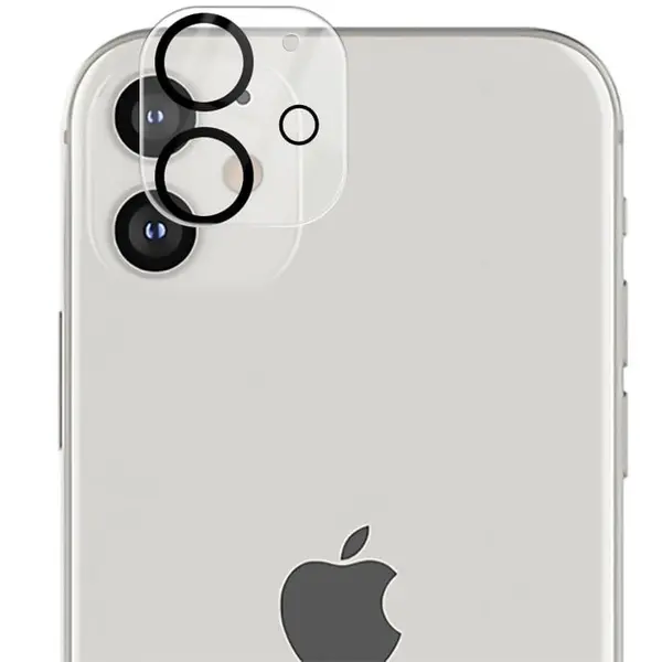 Bizon Glass Edge CF tempered glass - [2 PACK] + lens protection Apple iPhone 12 black
