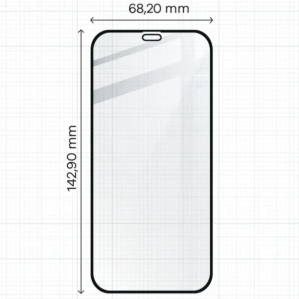 Bizon Glass Edge CF tempered glass - [2 PACK] + lens protection Apple iPhone 12 black