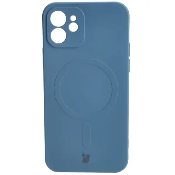 Bizon Case Silicone Magnetic Apple iPhone 12 navy blue