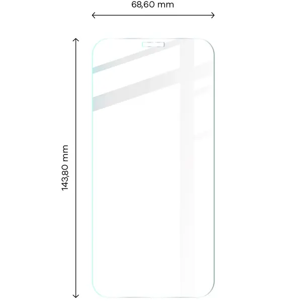 BIZON Clear 3x screen glass + camera glass Apple iPhone 12
