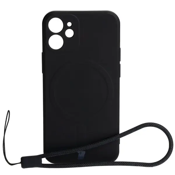 Bizon Case Silicone MagSafe Sq Apple iPhone 12 Mini black