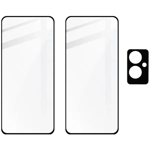 BIZON Edge 2x screen glass + camera glass Oppo Reno11 F 5G