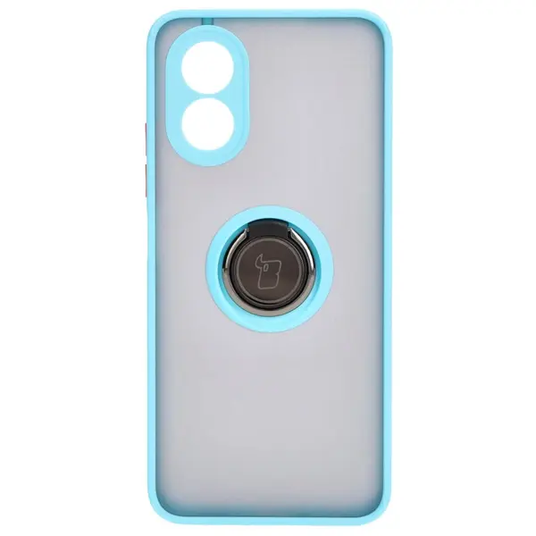 Bizon Case Hybrid Ring Oppo A38 4G smoky with a light blue frame