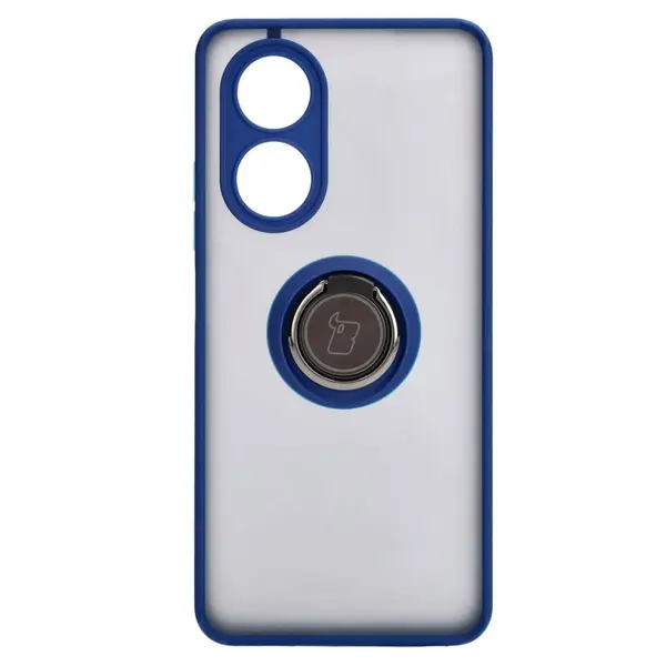 Bizon Case Hybrid Ring Oppo A58 4G smoky with a navy blue frame