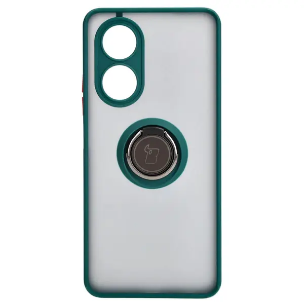 Bizon Case Hybrid Ring Oppo A58 4G smoky with a dark green frame