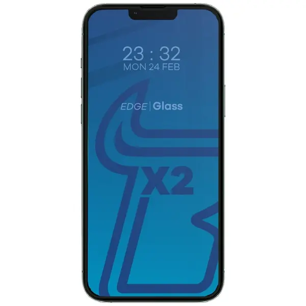 Bizon Glass Edge tempered glass - [2 PACK] + lens protection Apple iPhone 13 Pro Max black