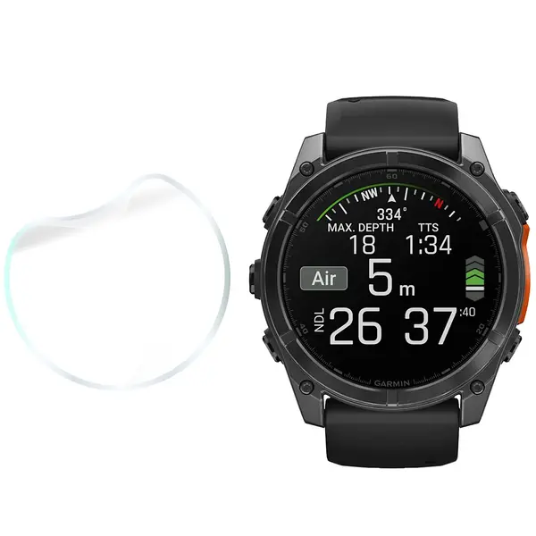 Bizon Glass Watch Hydrogel Garmin Fenix 8 Solar 51 mm / AMOLED 47 mm / AMOLED 51 mm [2 PACK]