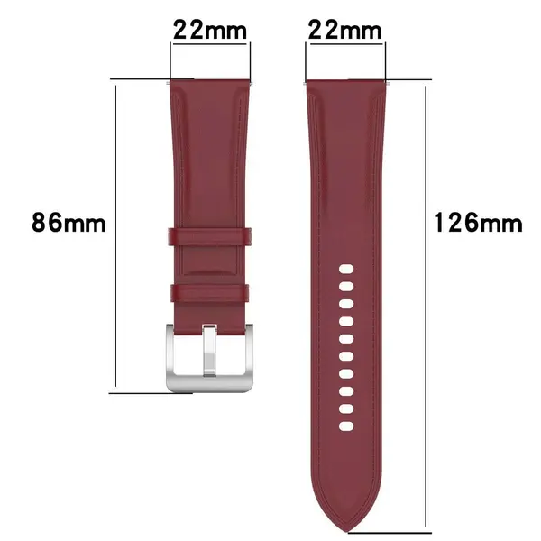 Bizon Strap Watch Casual 22 mm maroon