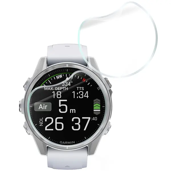 Bizon Glass Watch Hydrogel Garmin Fenix 8 AMOLED 43 mm [2 PACK]