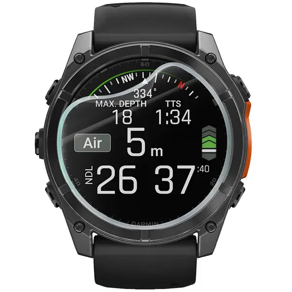 Bizon Glass Watch Hydrogel Garmin Fenix 8 Solar 51 mm / AMOLED 47 mm / AMOLED 51 mm [2 PACK]