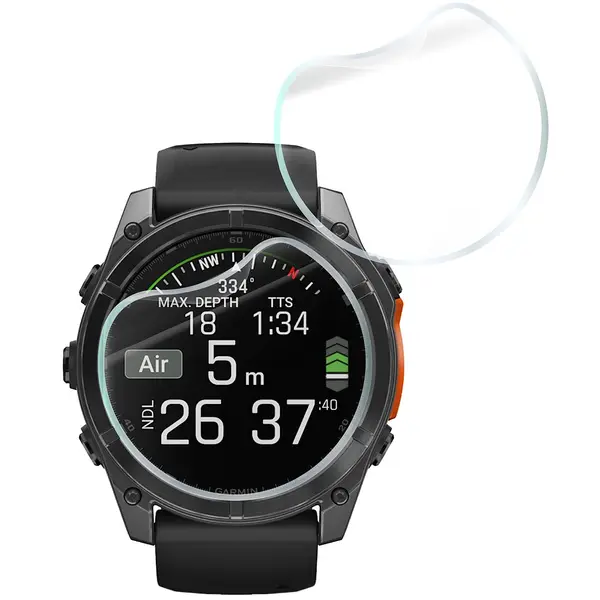 Bizon Glass Watch Hydrogel Garmin Fenix 8 Solar 51 mm / AMOLED 47 mm / AMOLED 51 mm [2 PACK]