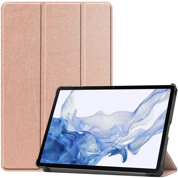 Bizon Case Tab Croc Samsung Galaxy Tab S8 / S7 rose gold