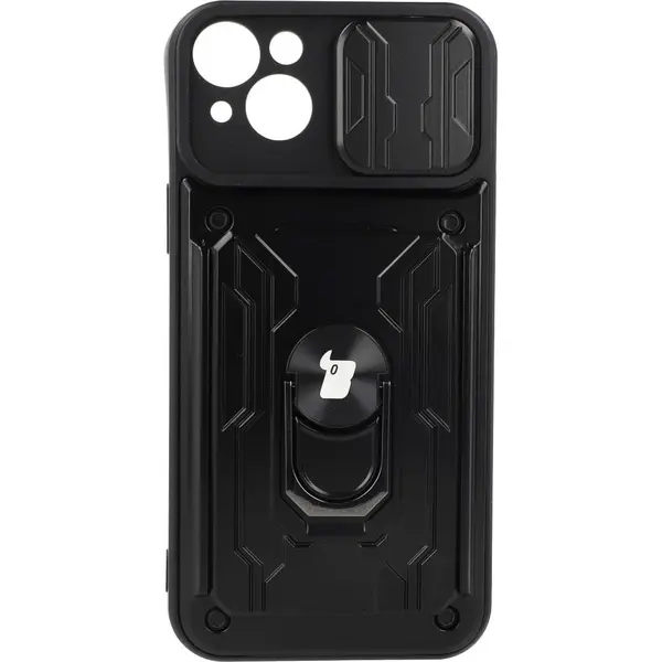 Bizon Case Camshield Card Slot Ring Apple iPhone 14 Plus black
