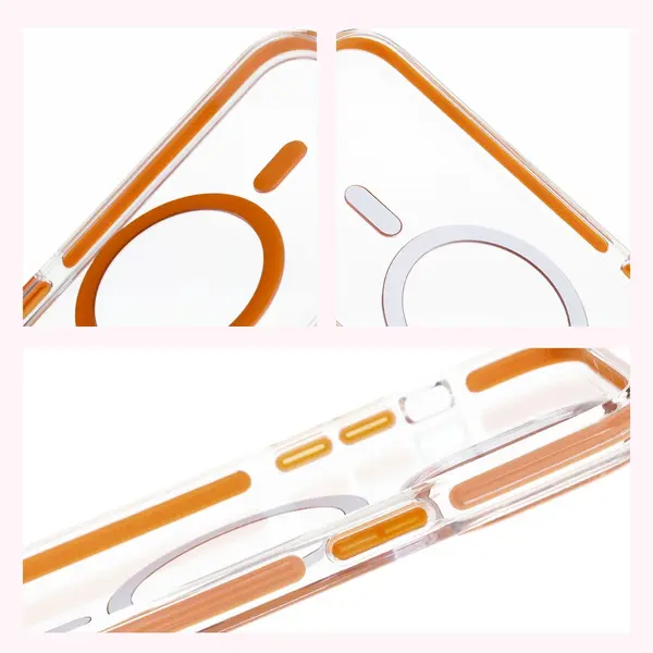 Bizon Case Marco Apple iPhone 14 Pro Max clear with orange frame