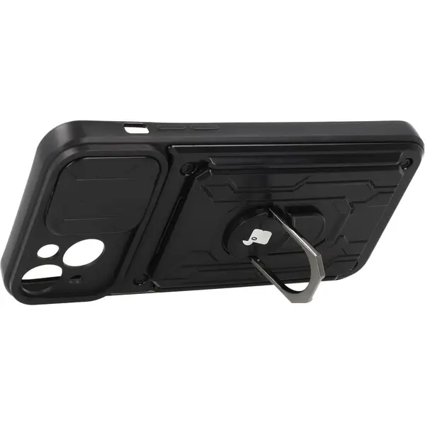 Bizon Case Camshield Card Slot Ring Apple iPhone 14 Plus black