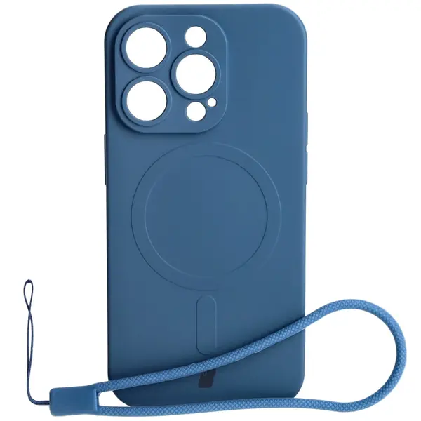 Bizon Case Silicone Magnetic Apple iPhone 14 Pro navy blue