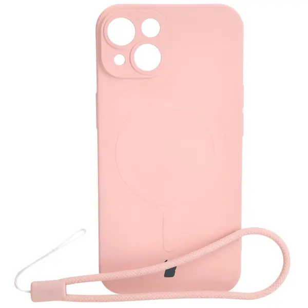 Bizon Case Silicone Magnetic Apple iPhone 14 light pink