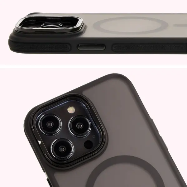 Bizon Case Eclipse Apple iPhone 14 Pro Max smoky with a black frame