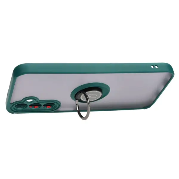 Bizon Case Hybrid Ring Samsung Galaxy A24 4G smoky with a dark green frame