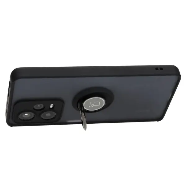 Bizon Case Hybrid Ring Xiaomi Redmi Note 12 Pro+ 5G smoky with a black frame