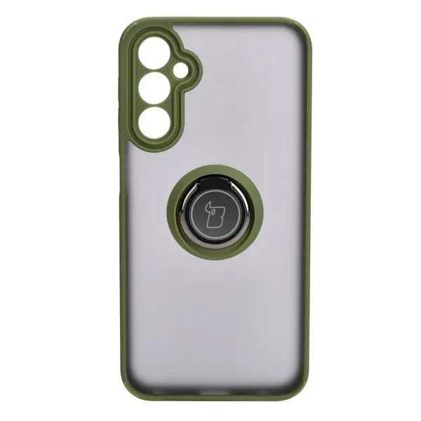 Bizon Case Hybrid Ring Samsung Galaxy A24 4G smoky with a green frame