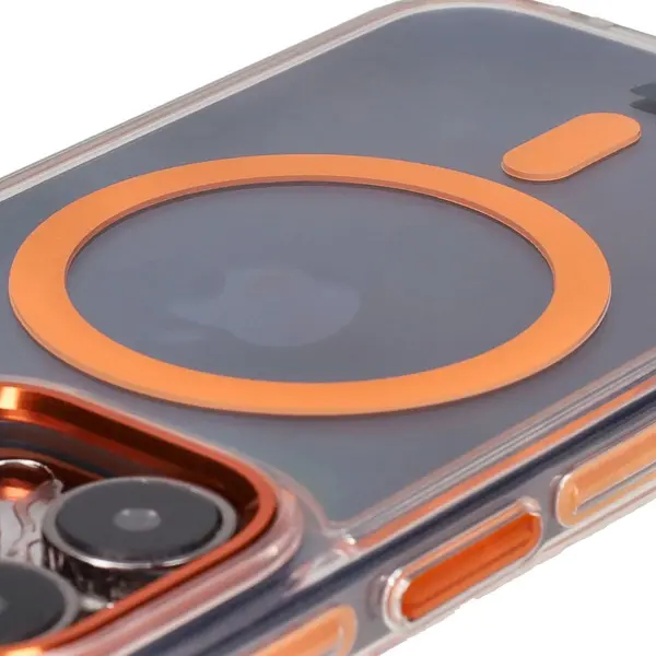 Bizon Case Marco Apple iPhone 15 Pro clear with orange frame