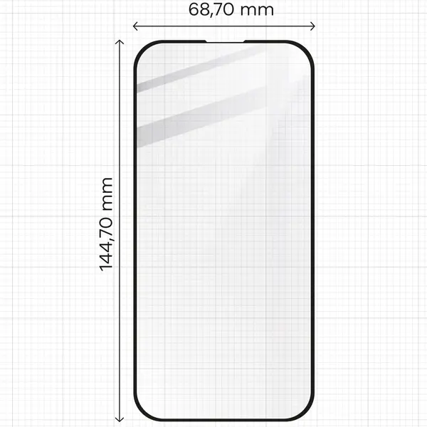 Bizon Glass Edge 2 Apple iPhone 15 / 16 black
