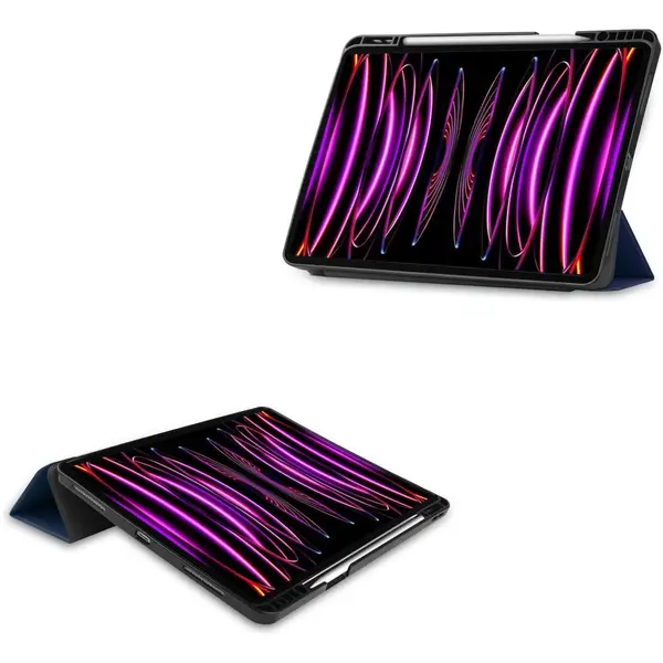 Bizon Case Tab Lizard Apple iPad Pro 12.9 2022/2021/2020/2018 navy blue