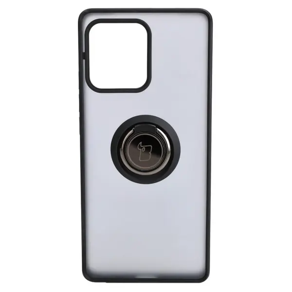 Bizon Case Hybrid Ring Motorola Edge 40 Pro smoky with a black frame